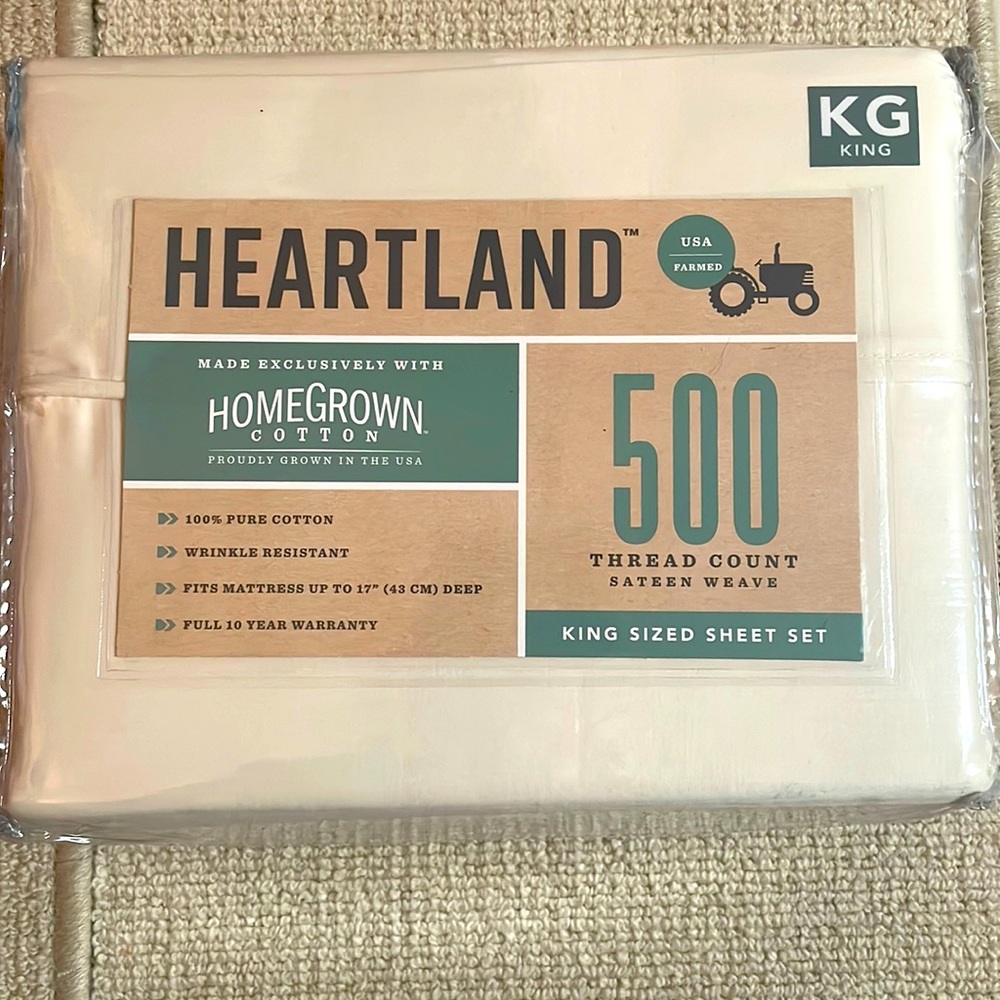 Brand new unopened king sized sheets.